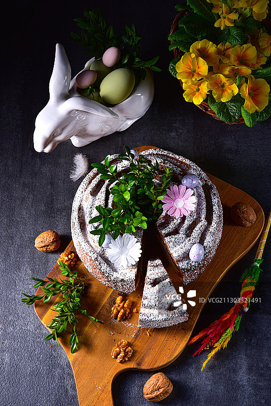 高角度的食物在桌子上图片素材