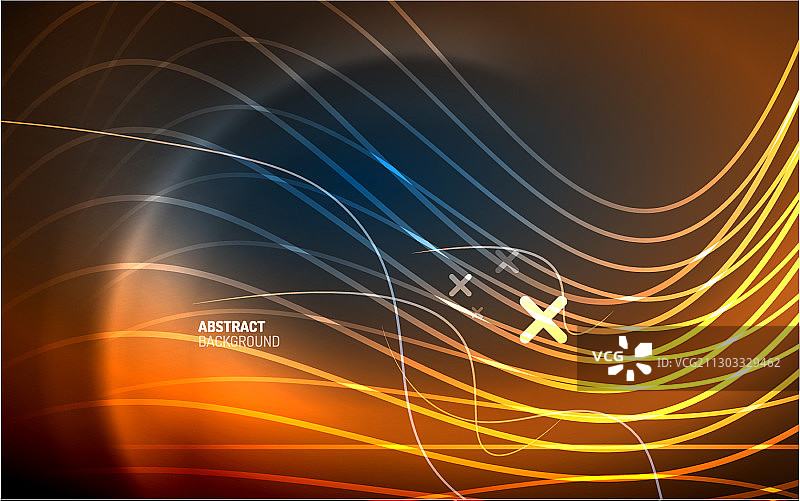 抽象背景-蓝色霓虹线设计图片素材