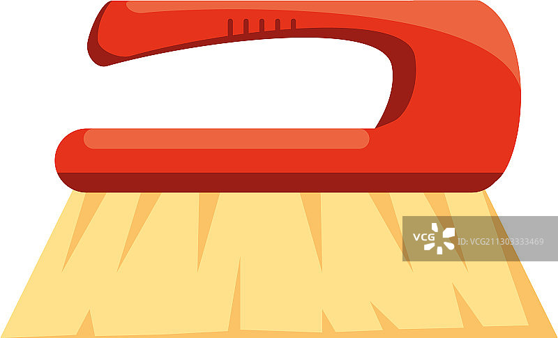 白色背景上的地板刷图片素材