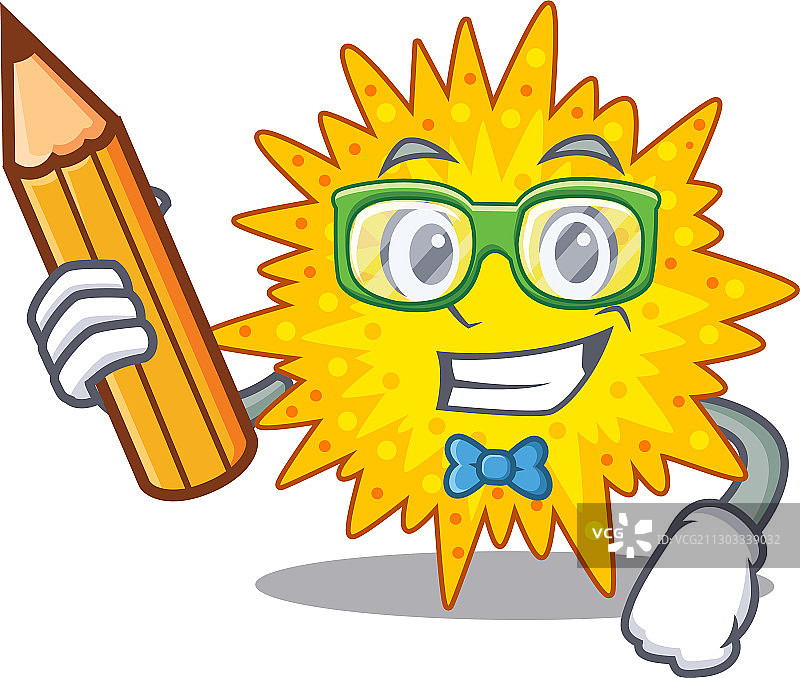 戴铅笔和眼镜聪明的学生支原体图片素材