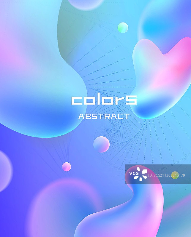 炫彩流体插画图片素材