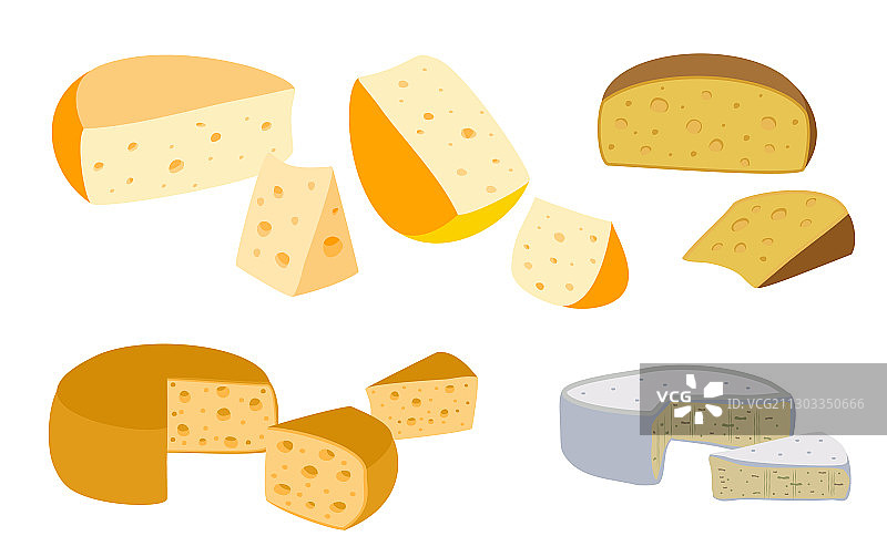 卡通奶酪集合图片素材