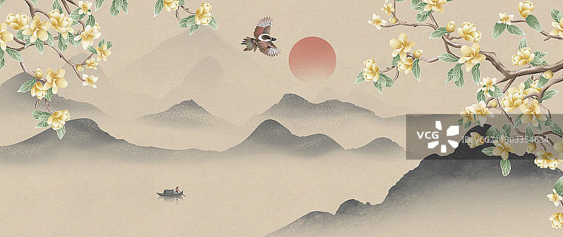 花鸟山水图片素材