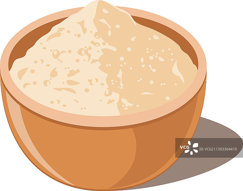 分离的豆粉碗图片素材