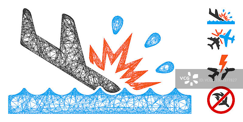 水气碰撞网络网格图片素材