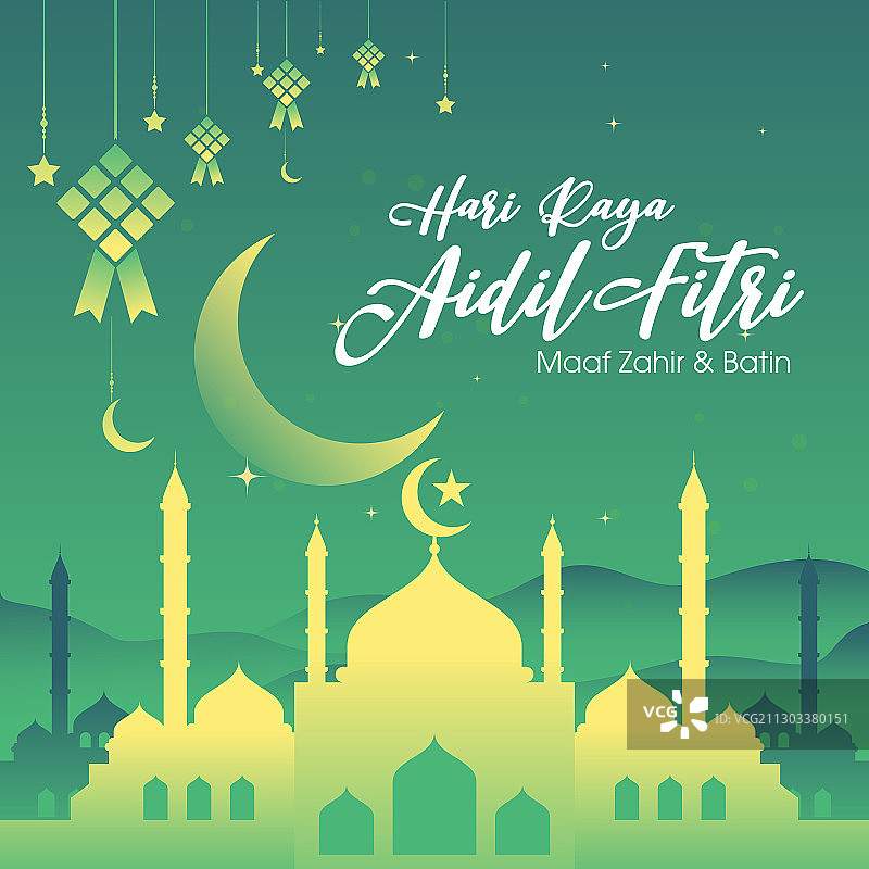 穆斯林抽象问候banner图片素材