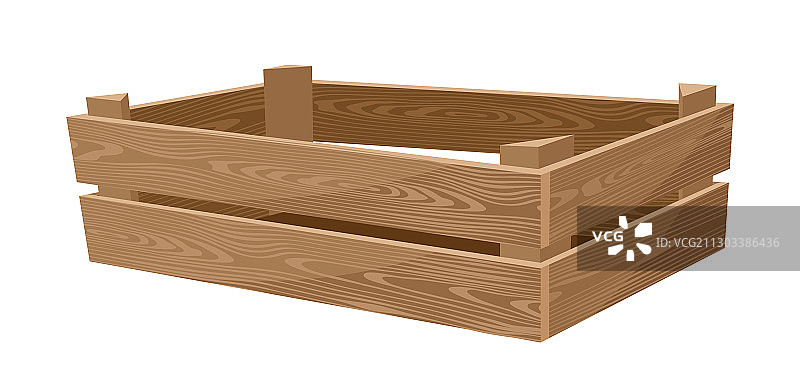 用于蔬菜的空木箱图片素材