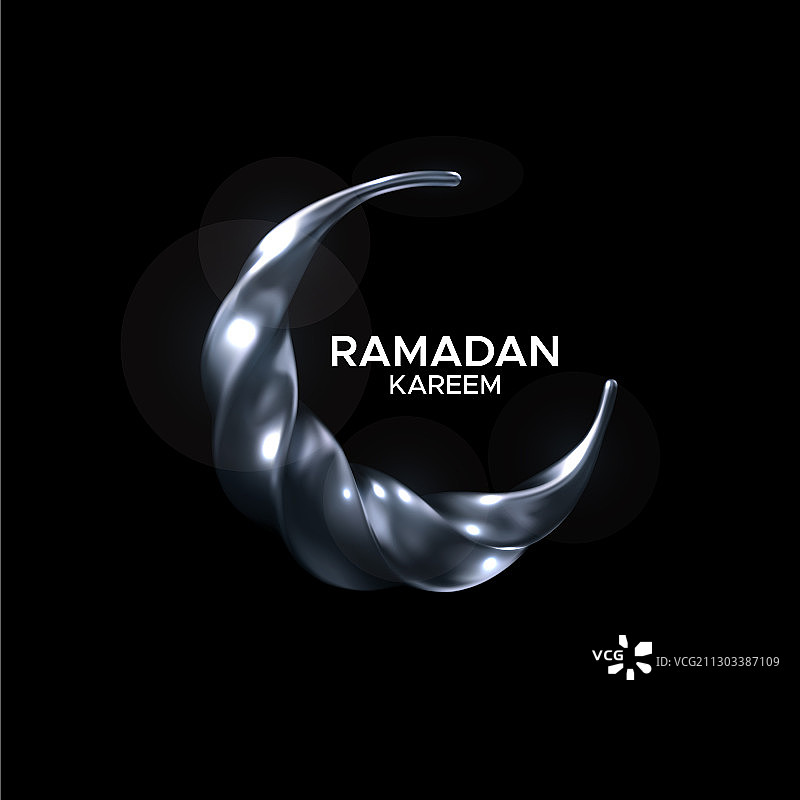 银色新月图片素材