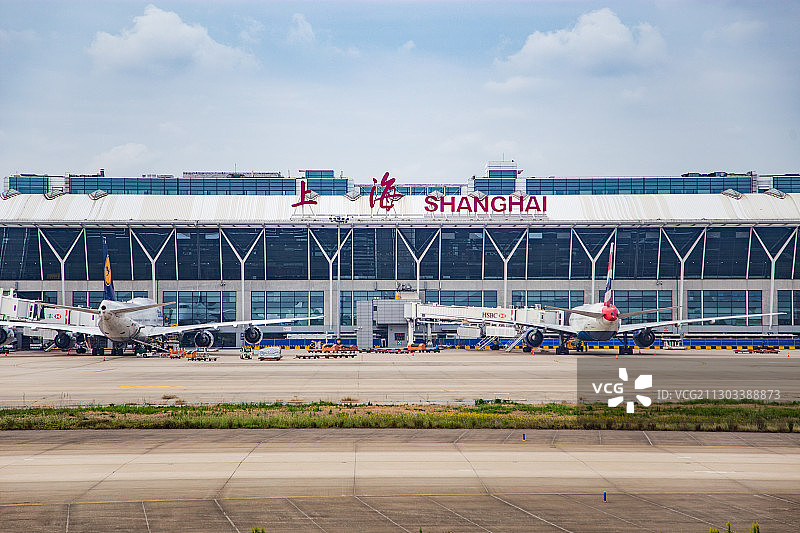 上海浦东机场航站楼图片素材