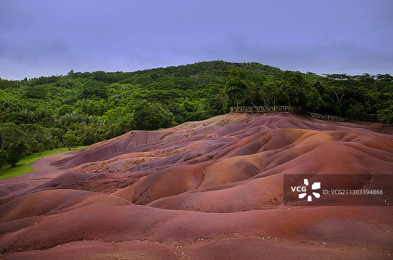 毛里求斯黑河区沙马雷尔的沙漠风光图片素材