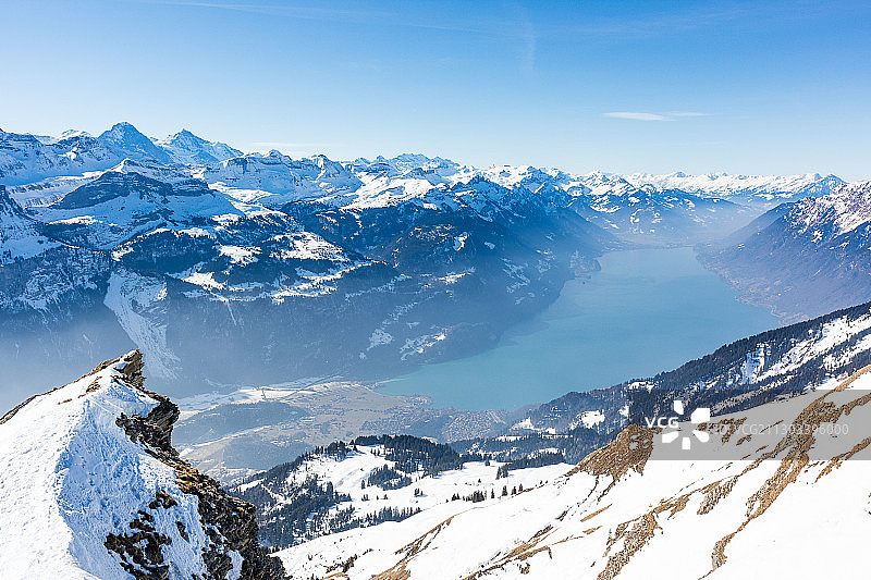 瑞士上瓦尔登州雪山风光图片素材