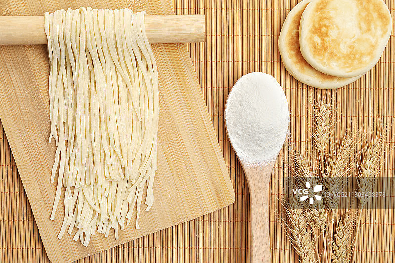 麦穗面粉与面条图片素材