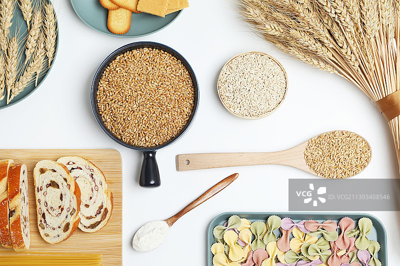 健康的主食组合图片素材