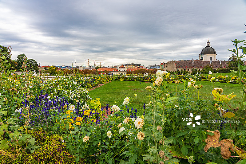 奥利地维也纳美景宫美术馆后花园图片素材