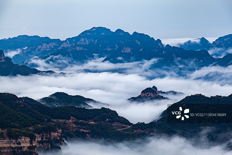 河南济源王屋山云海图片素材
