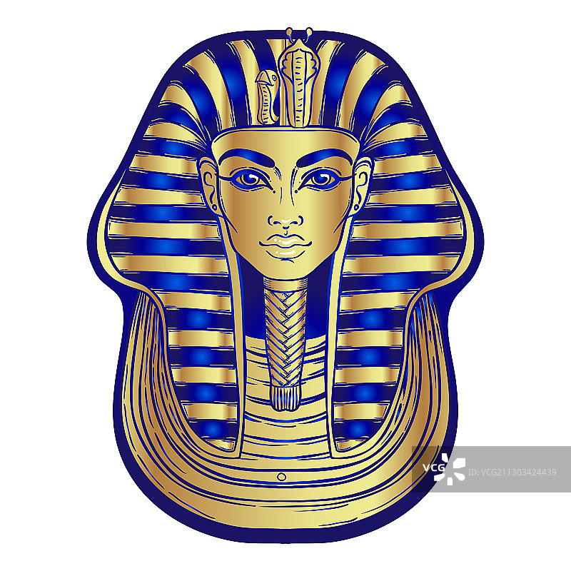 图坦卡蒙面具：古埃及法老图片素材