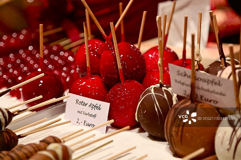 柏林市场出售的食物特写，德国柏林图片素材