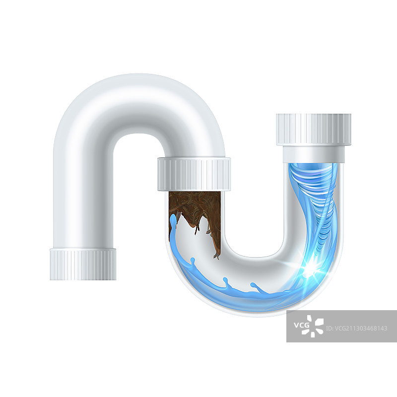 水管堵塞疏通清洁图片素材