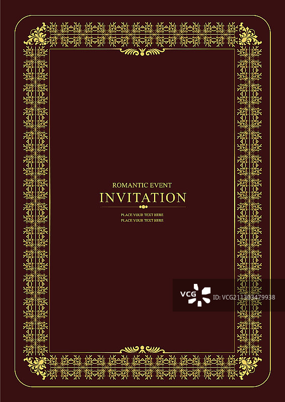 棕色背景金色装饰图片素材