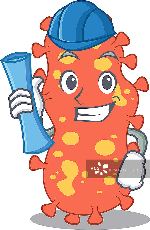 具有蓝图的类杆菌图片素材