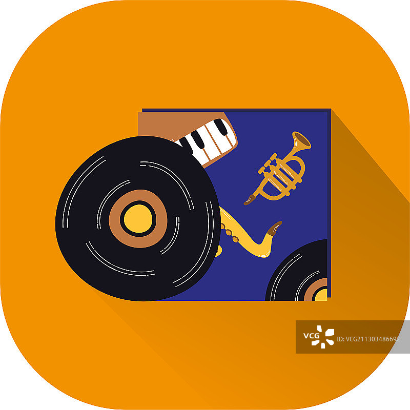 黑胶唱片隔离图标图片素材