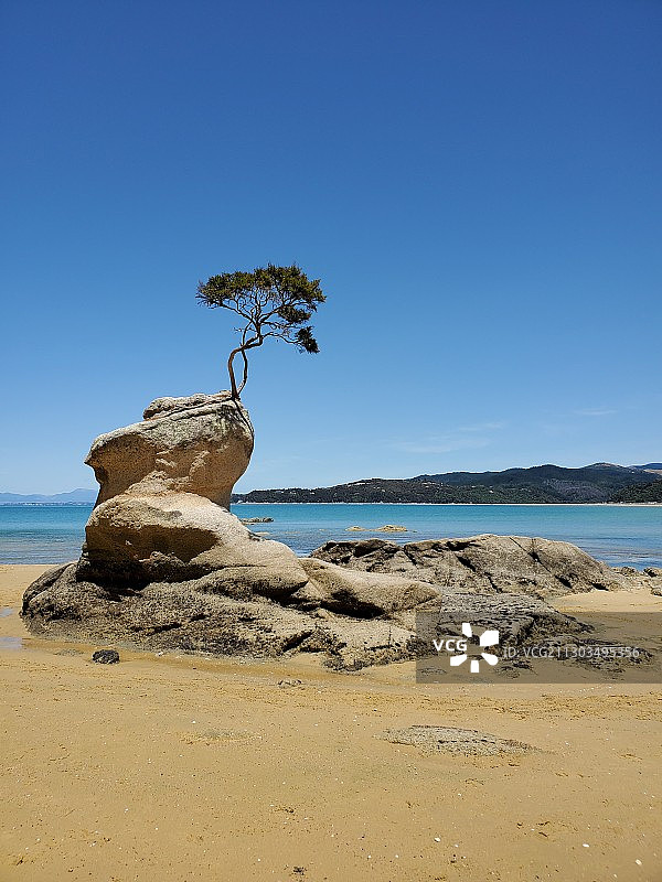 阿贝尔·塔斯曼国家公园海滩风光，新西兰图片素材