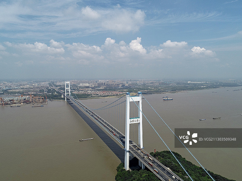 航拍江阴长江大桥图片素材