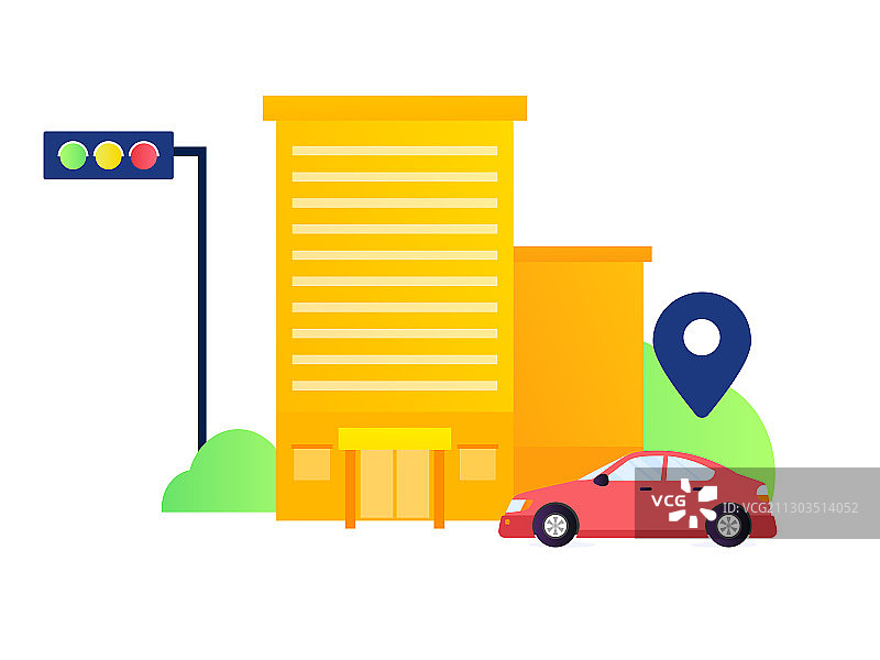 互联网房子插画矢量图图片素材