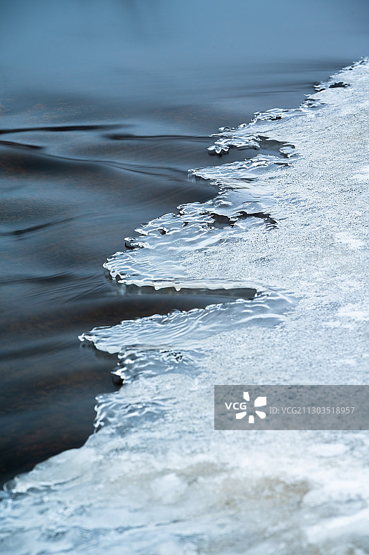 加拿大ER冰冻海面特写图片素材