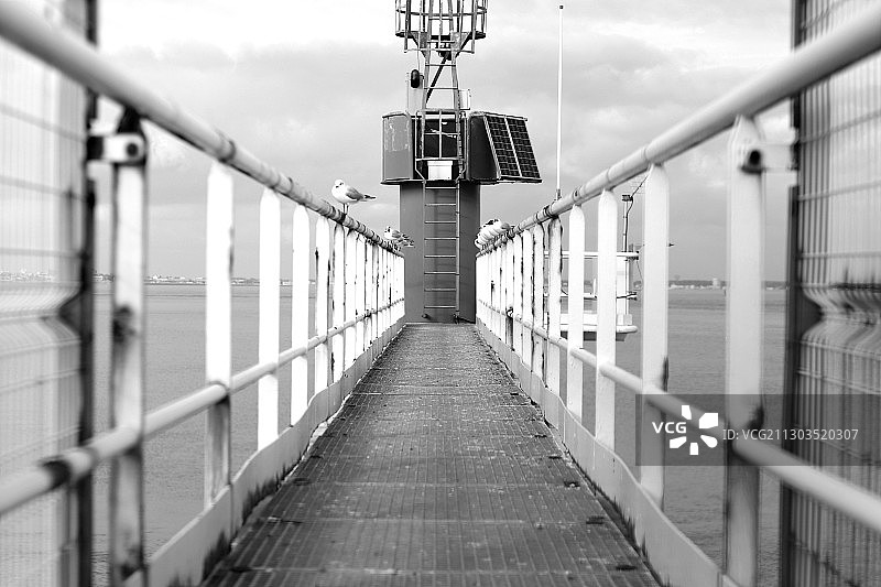 海上的空人行天桥图片素材