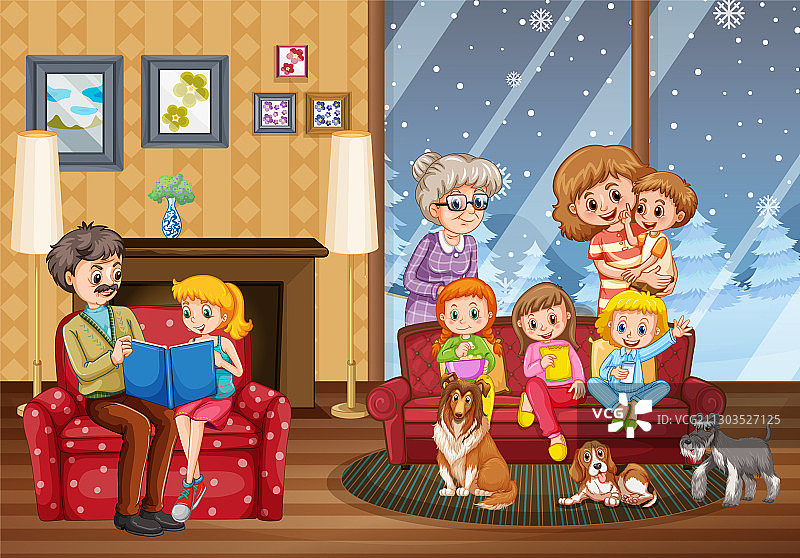 幸福的家庭时光图片素材