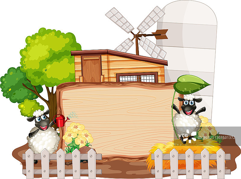 花园动物背景标志模板图片素材