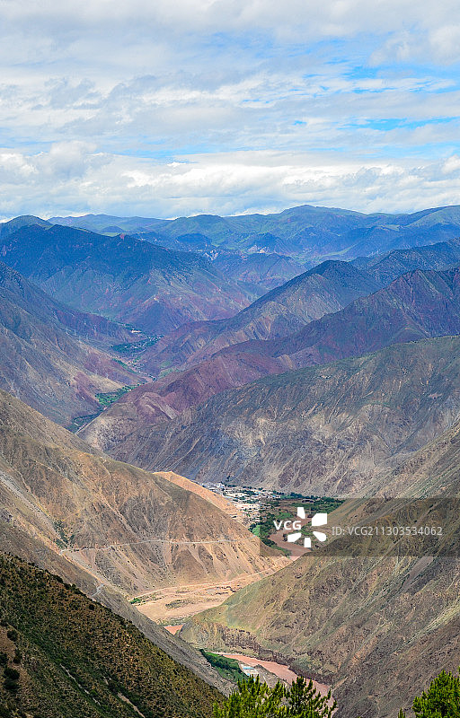 觉巴山口望澜沧江图片素材