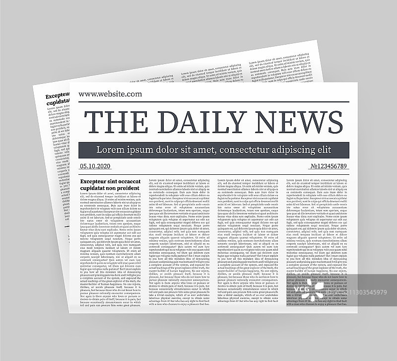 空白日报模型图片素材