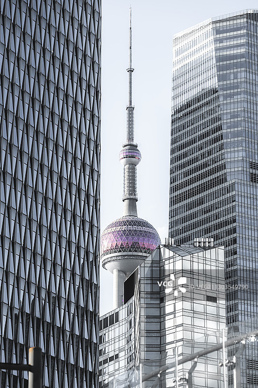 上海浦东陆家嘴经济金融中心地标建筑东方明珠图片素材