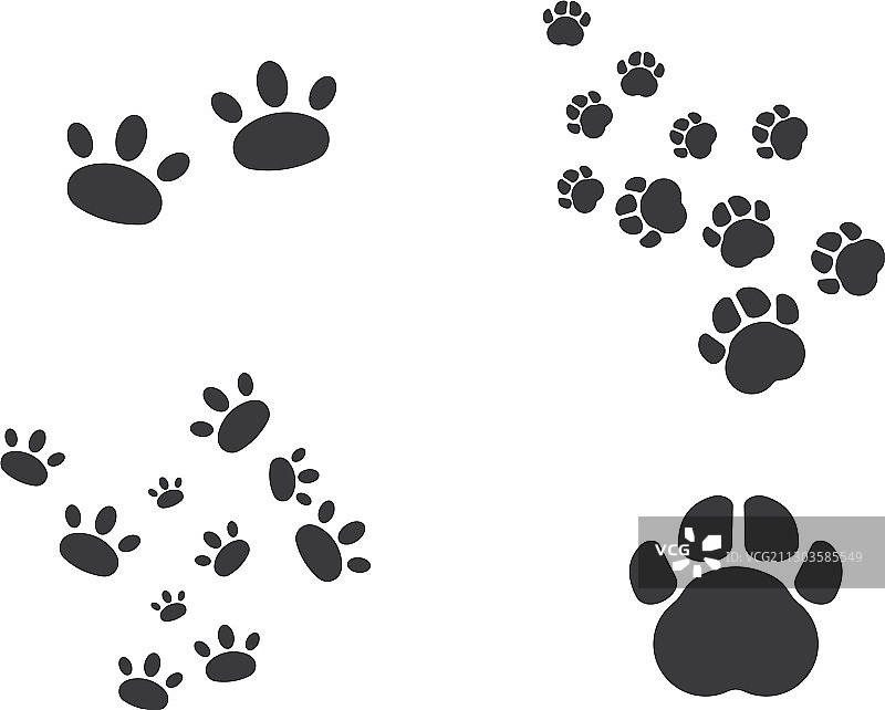 宠物爪子图标设计图片素材