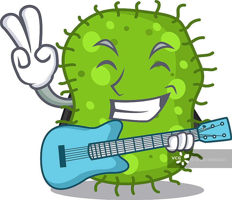 有才华的音乐家埃希氏菌弹吉他图片素材