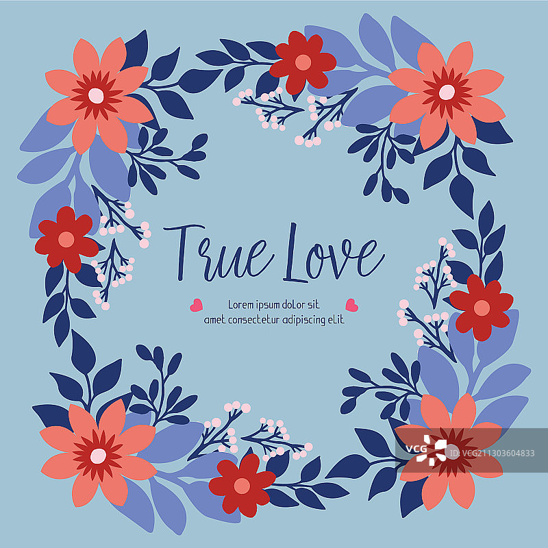 真爱卡片精美边框设计图片素材