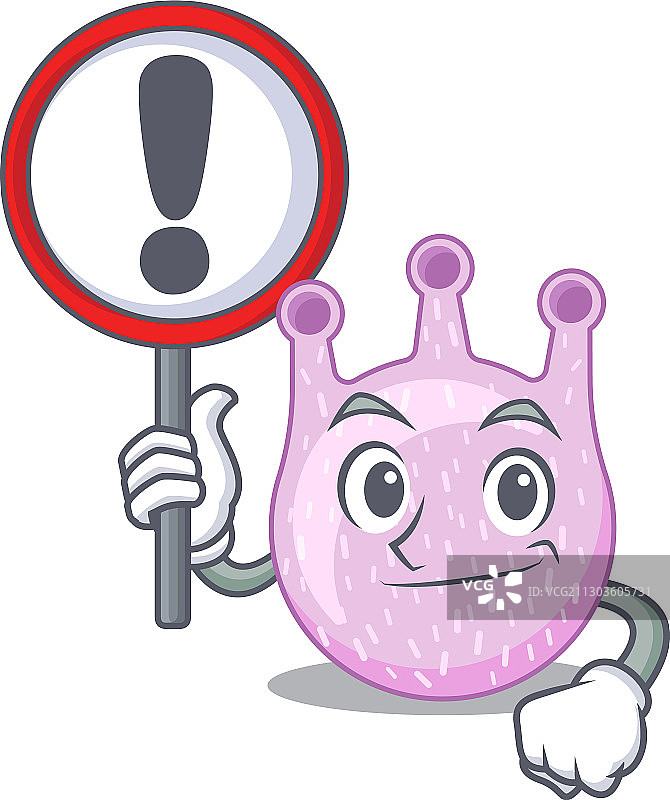 草绿色链球菌卡通设计图标图片素材