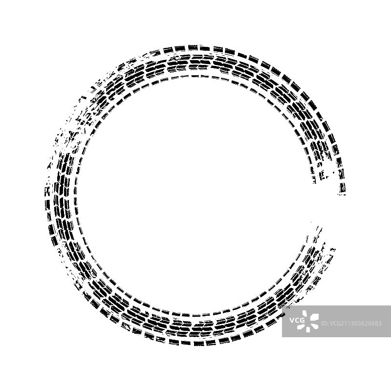 轮胎痕迹圆形肌理框架图片素材