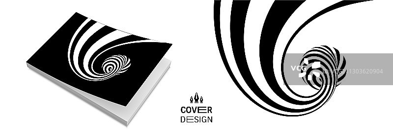 黑白图案封面设计模板图片素材