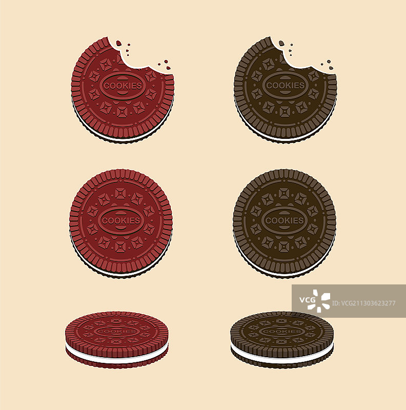 奥利奥巧克力红丝绒饼干图片素材