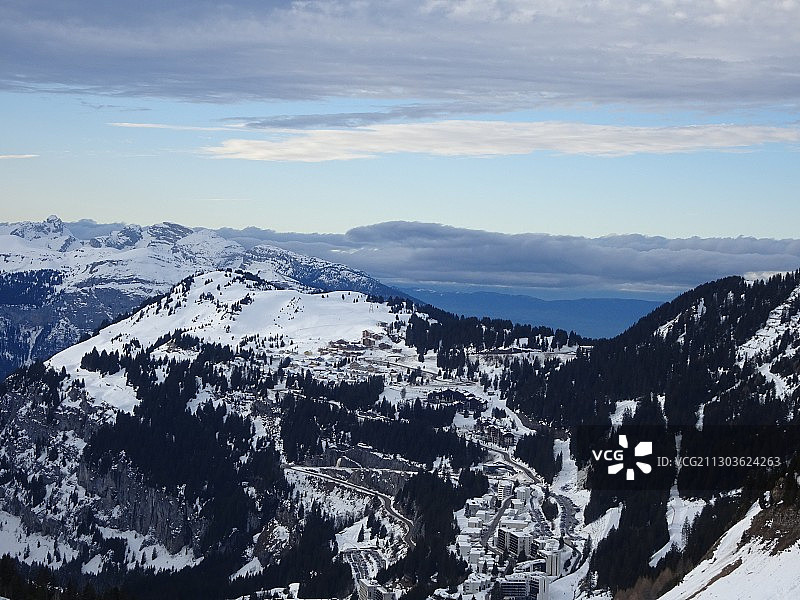 法国弗莱讷雪山风光图片素材