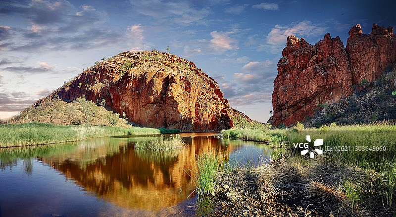 澳大利亚芬克河：岩层全景图片素材