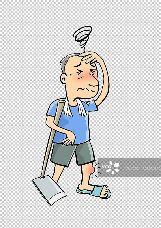 受伤的农民图片素材