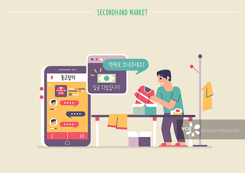 二手商品交易手机应用图片素材