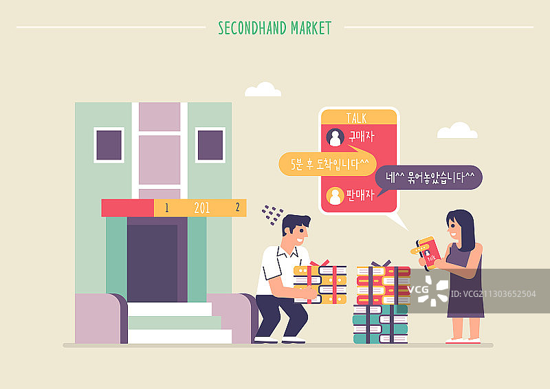 二手商品交易手机应用图片素材