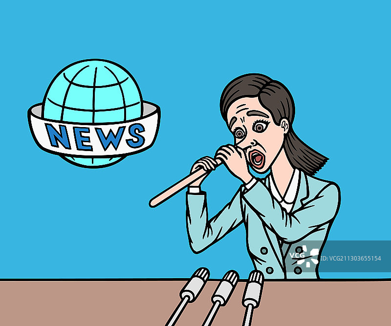 虚假新闻演播室电视广播节目图片素材