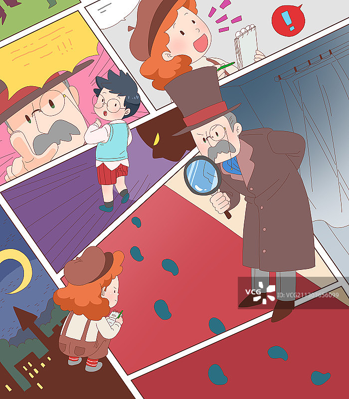 儿童的创意与想象：虚拟现实侦探梦图片素材
