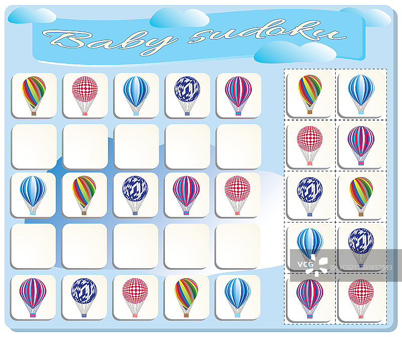 彩色气球和泥塑娃娃图片素材